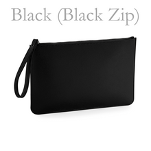 Load image into Gallery viewer, Clutch Bag - Black (Black Zip)