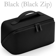 Load image into Gallery viewer, Flat Lay Make Up Bag - Black (Black Zip) Large