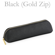 Load image into Gallery viewer, Small Accessories Case - Black (Gold Zip)