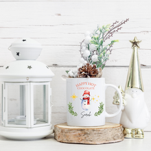 Load image into Gallery viewer, Happy Hot Chocolate Christmas Mug - Snowman