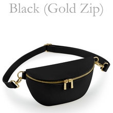 Load image into Gallery viewer, Waist Bag - Black (Gold Zip)