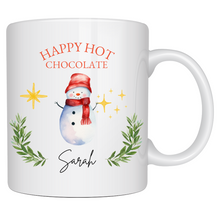 Load image into Gallery viewer, Happy Hot Chocolate Christmas Mug - Snowman