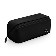 Load image into Gallery viewer, Flat Lay Make Up Bag - Black (Black Zip) Small