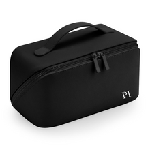 Load image into Gallery viewer, Flat Lay Make Up Bag - Black (Black Zip) Large