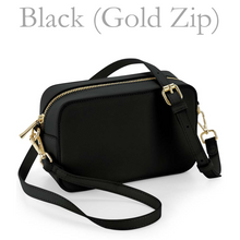 Load image into Gallery viewer, Cross Over Bag - Black (Gold Zip)