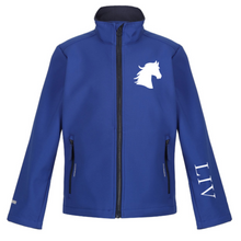 Load image into Gallery viewer, Young Rider Soft Shell Jacket - Blue/Navy