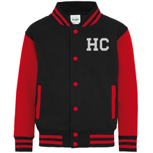 Load image into Gallery viewer, Varsity Jacket Black/Red