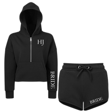 Load image into Gallery viewer, Bride Cropped Hoodie & Shorts Set