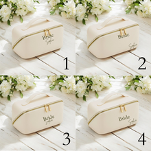 Load image into Gallery viewer, Bride Lay Flat Make Up & Accessories Bag Large