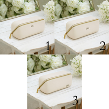 Load image into Gallery viewer, Initial Lay Flat Make Up & Accessories Bag Small