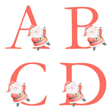 Load image into Gallery viewer, Alphabet Christmas Mug - Red Santa Red Letter