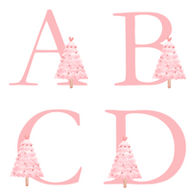 Load image into Gallery viewer, Alphabet Christmas Mug - Pink Tree Pink Letter