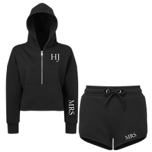 Load image into Gallery viewer, Mrs Cropped Hoodie & Shorts Set