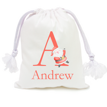 Load image into Gallery viewer, Alphabet Christmas Sack - Red Santa Red Letter