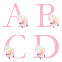 Load image into Gallery viewer, Alphabet Christmas Mug - Pink Santa Pink Letter