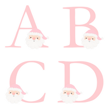 Load image into Gallery viewer, Alphabet Christmas Mug - Pink Santa Face Pink Letter