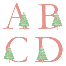Load image into Gallery viewer, Alphabet Christmas Mug - Green Tree Red Letter