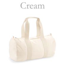 Load image into Gallery viewer, Fitness Barrel Bag Cream