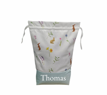 Load image into Gallery viewer, Blue Easter Drawstring Pouchb