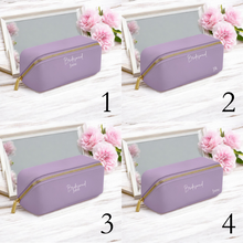 Load image into Gallery viewer, Bridesmaid Lay Flat Make Up & Accessories Bag Small