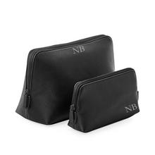 Load image into Gallery viewer, Make Up Bag - Black (Black Zip)