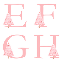 Load image into Gallery viewer, Alphabet Christmas Mug - Pink Tree Pink Letter