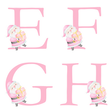 Load image into Gallery viewer, Alphabet Christmas Mug - Pink Santa Pink Letter