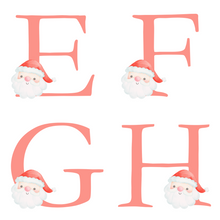 Load image into Gallery viewer, Alphabet Christmas Mug - Red Santa Face Red Letter