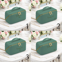 Load image into Gallery viewer, Bridesmaid Lay Flat Make Up & Accessories Bag Large