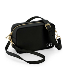 Load image into Gallery viewer, Cross Over Bag - Black (Gold Zip)