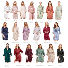 Load image into Gallery viewer, Ladies Robes - Satin with Lace Trim