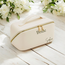 Load image into Gallery viewer, Bride Lay Flat Make Up & Accessories Bag Large