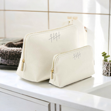 Load image into Gallery viewer, Large & Medium Make Up Bag Set with Initials
