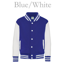 Load image into Gallery viewer, Varsity Jacket Blue/White