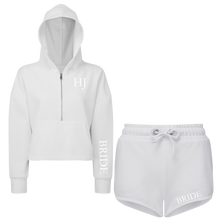 Load image into Gallery viewer, Bride Cropped Hoodie & Shorts Set