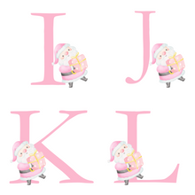 Load image into Gallery viewer, Alphabet Christmas Mug - Pink Santa Pink Letter