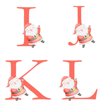 Load image into Gallery viewer, Alphabet Christmas Mug - Red Santa Red Letter