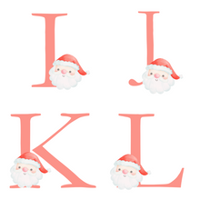 Load image into Gallery viewer, Alphabet Christmas Mug - Red Santa Face Red Letter