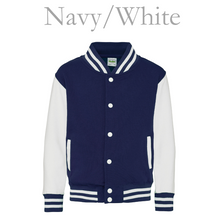 Load image into Gallery viewer, Varsity Jacket Navy/White