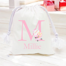 Load image into Gallery viewer, Alphabet Christmas Sack - Pink Santa Pink Letter