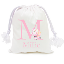 Load image into Gallery viewer, Alphabet Christmas Sack - Pink Santa Pink Letter