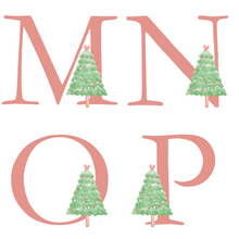 Load image into Gallery viewer, Alphabet Christmas Mug - Green Tree Red Letter