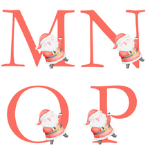 Load image into Gallery viewer, Alphabet Christmas Mug - Red Santa Red Letter