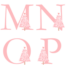 Load image into Gallery viewer, Alphabet Christmas Mug - Pink Tree Pink Letter
