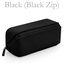 Load image into Gallery viewer, Flat Lay Make Up Bag - Black (Black Zip) Small