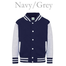 Load image into Gallery viewer, Varsity Jacket Navy/Grey