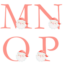 Load image into Gallery viewer, Alphabet Christmas Mug - Red Santa Face Red Letter