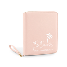 Load image into Gallery viewer, Travel Document Organiser - Family Adventures Palm Tree