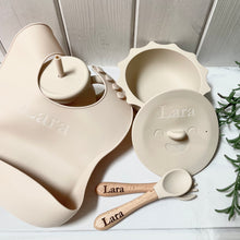Load image into Gallery viewer, Beige Silicone Weaning Set