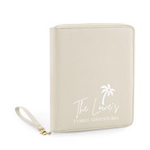 Load image into Gallery viewer, Travel Document Organiser - Family Adventures Palm Tree